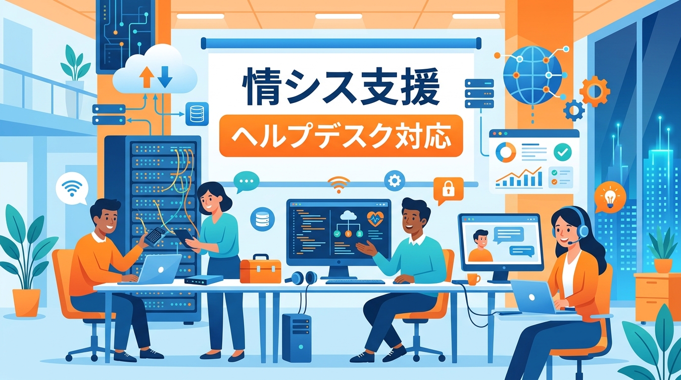 情シス業務及び支援、ヘルプデスク対応